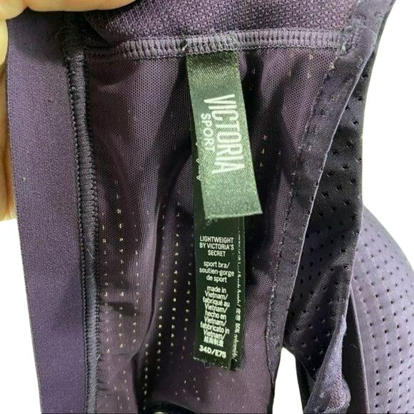 Victoria's Secret Sport Dark Purple Lightweight Cross Back 34D - Picture 4 of 5